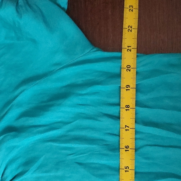 Express sz M teal puff sleeve blouse🌛 - Picture 7 of 9
